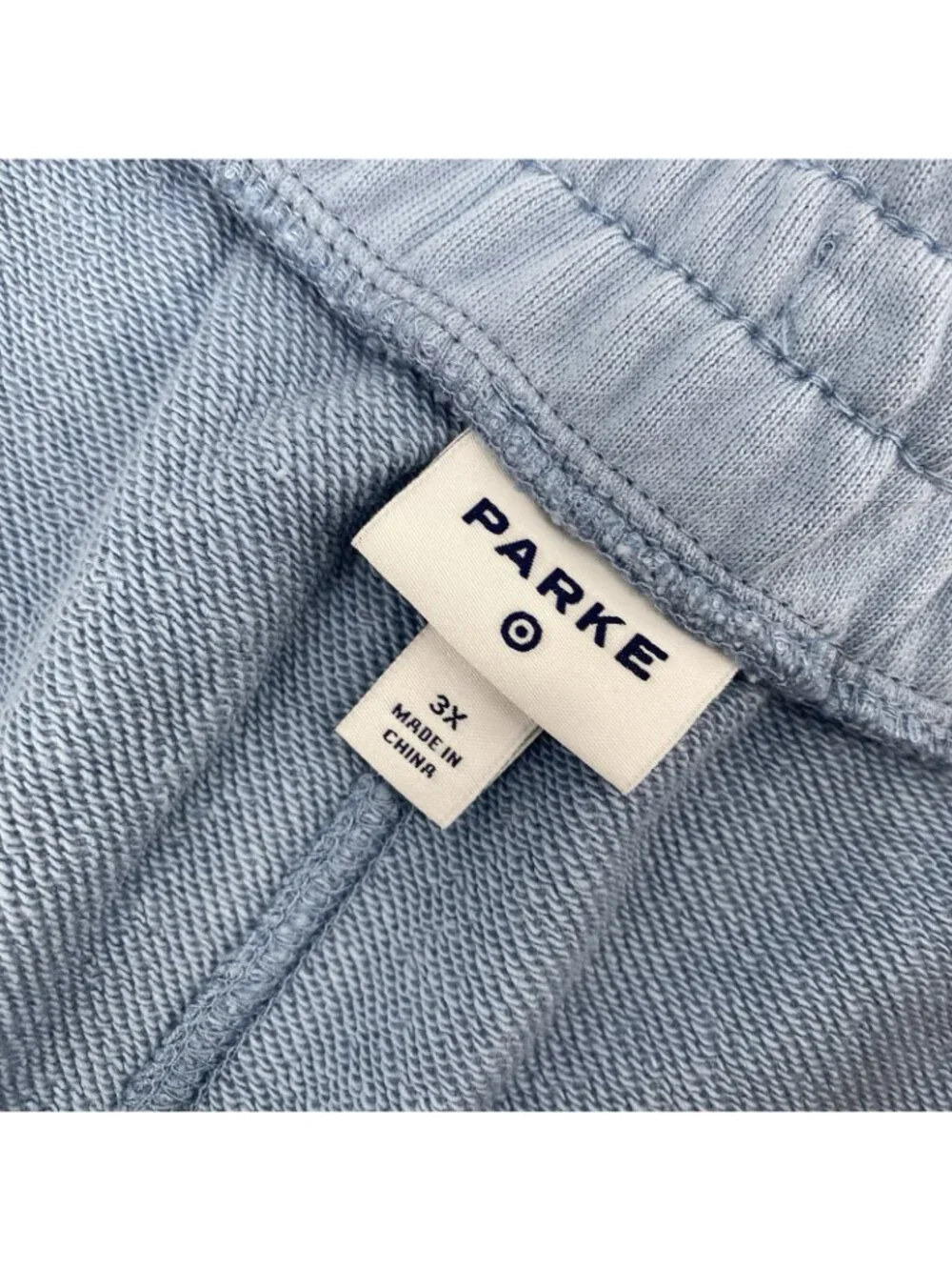 Parke x Target Plus Size 3X Light Blue Mid-Rise Pull-On Sweat Shorts NEW